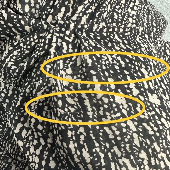 H&M Top/Kimono Woman Black & White Short Sleeves Sz 8 - Picture 12 of 12